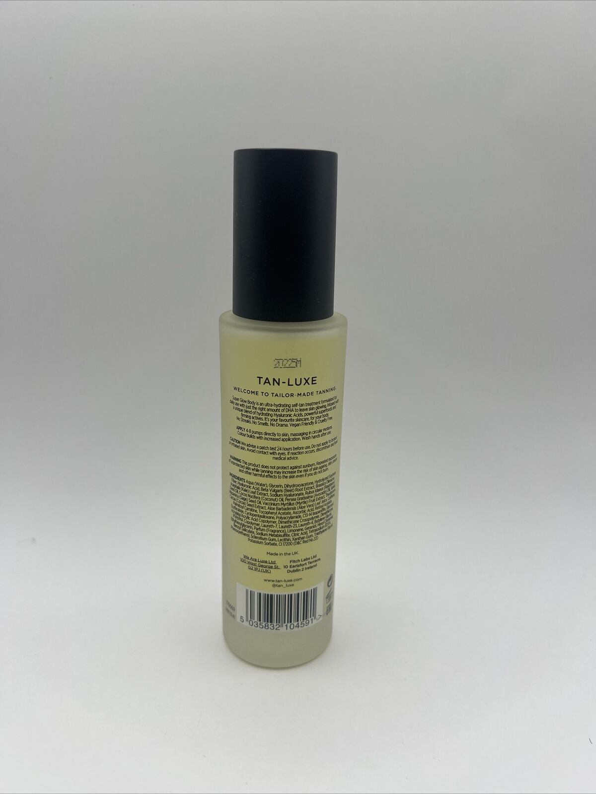 Tan-Luxe Super Glow Body Hyaluronic Self Tan Serum 2.70 oz New Without Box