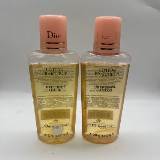 Lot/2 CHRISTIAN DIOR REFRESHING LOTION 6.8 OZ