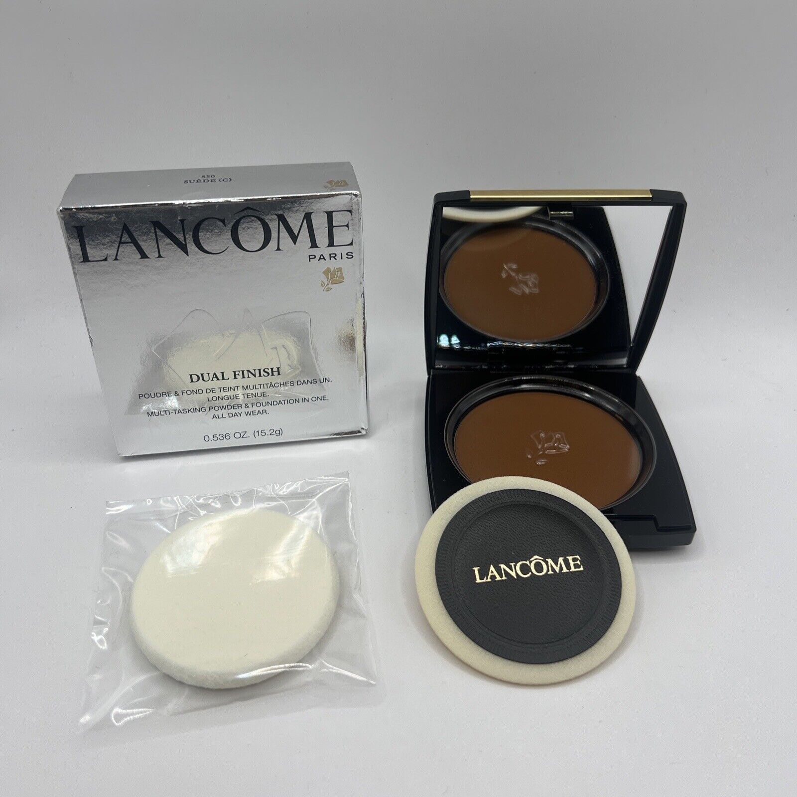 Lancome Dual Finish Multi Tasking Powder & Foundation In One 550 SUEDE (C) NIB