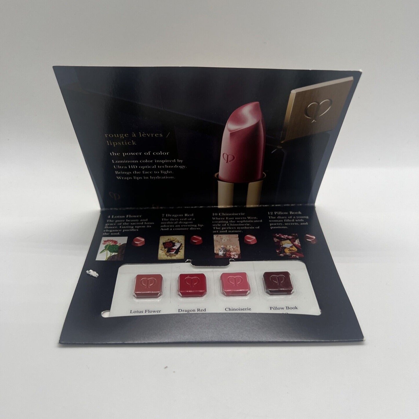 Cle De Peau Beaute Lipstick Rouge a Levres Sample Cards 4 colors NEW