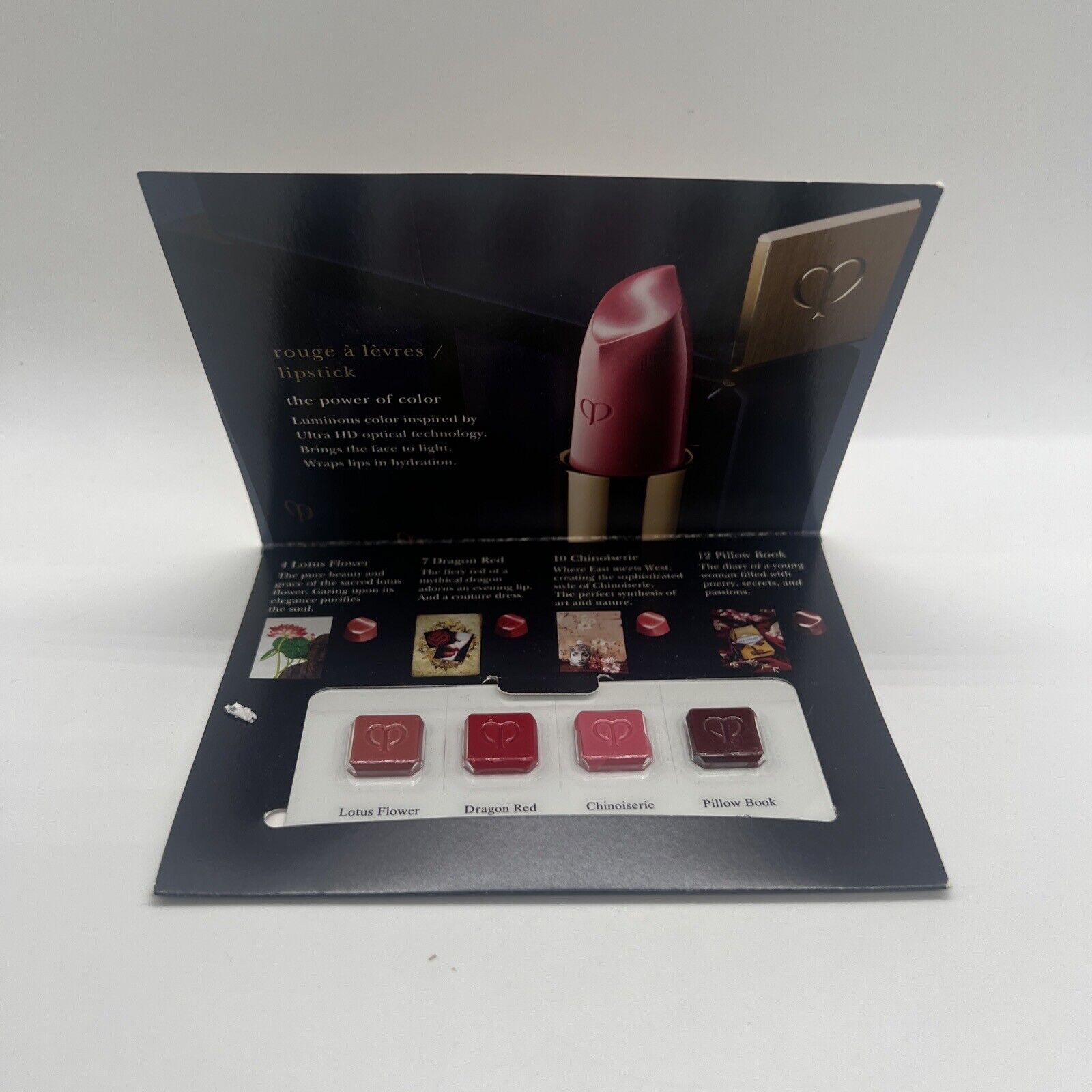 Cle De Peau Beaute Lipstick Rouge a Levres Sample Cards 4 colors NEW