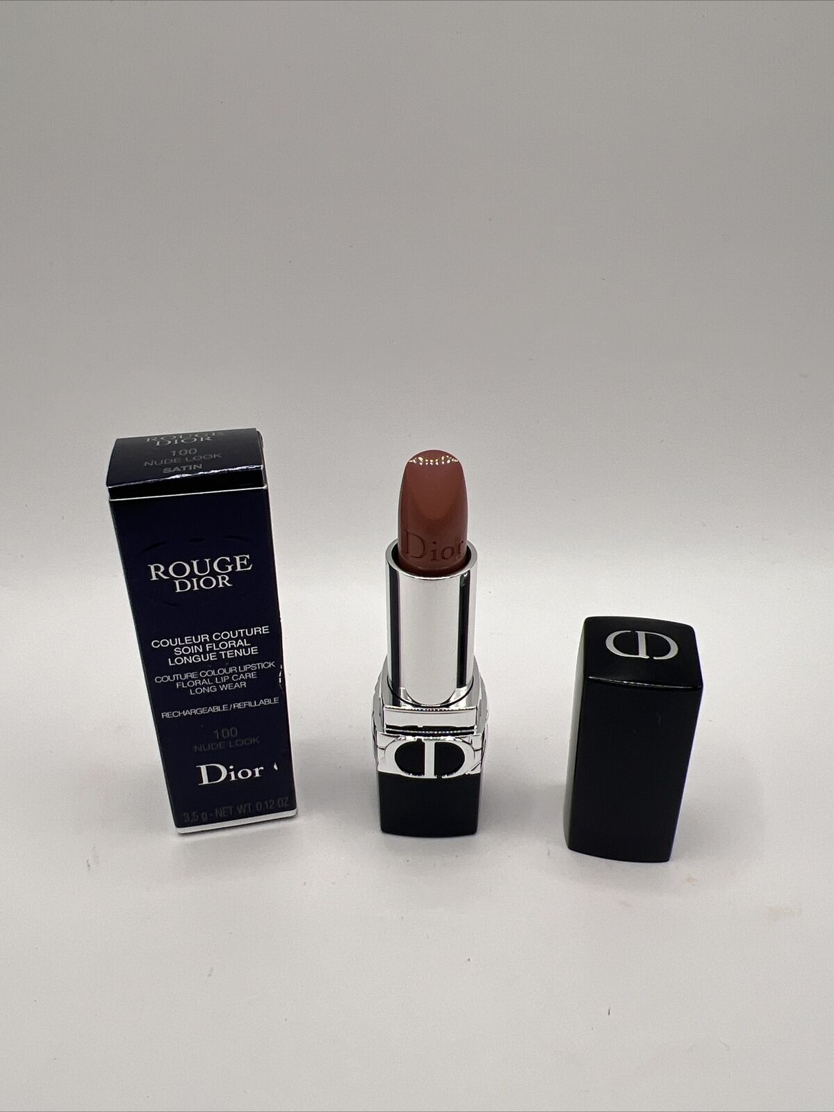 Christian Dior Rouge Couture Colour Lipstick  100 Nude Look Satin New In Box