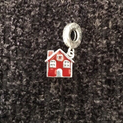 Authentic Pandora Sterling Silver Cozy Christmas House Dangle Bead 797517EN27