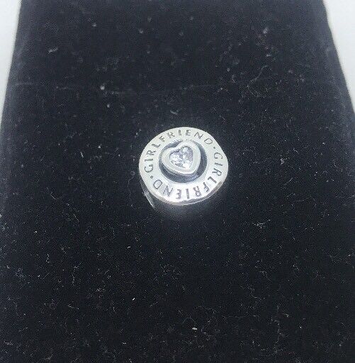 Authentic Pandora #792145CZ Girlfriend Sterling Silver Bead with Heart CZ