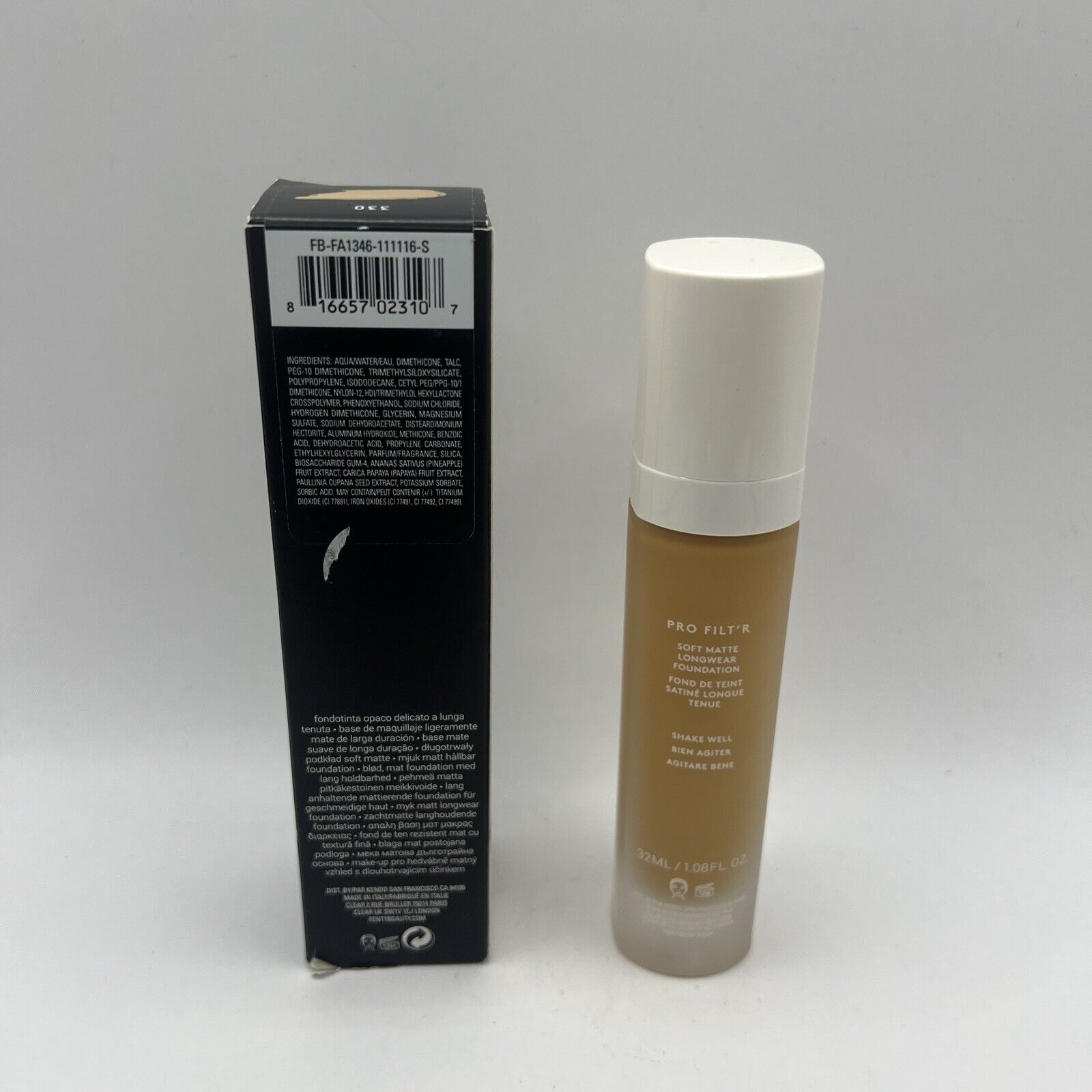 Fenty Beauty By Rihanna Pro Filt'R Soft Matte Longwear Foundation #330 1.08 Oz