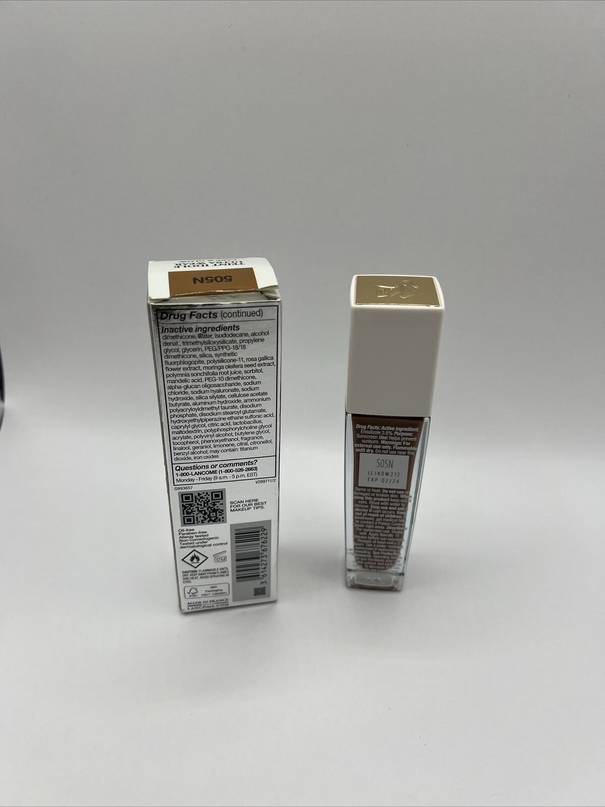 LANCOME ~ TEINT IDOLE ULTRA WEAR LONG WEAR FOUNDATION ~ # 505 (N) ~ BOXED