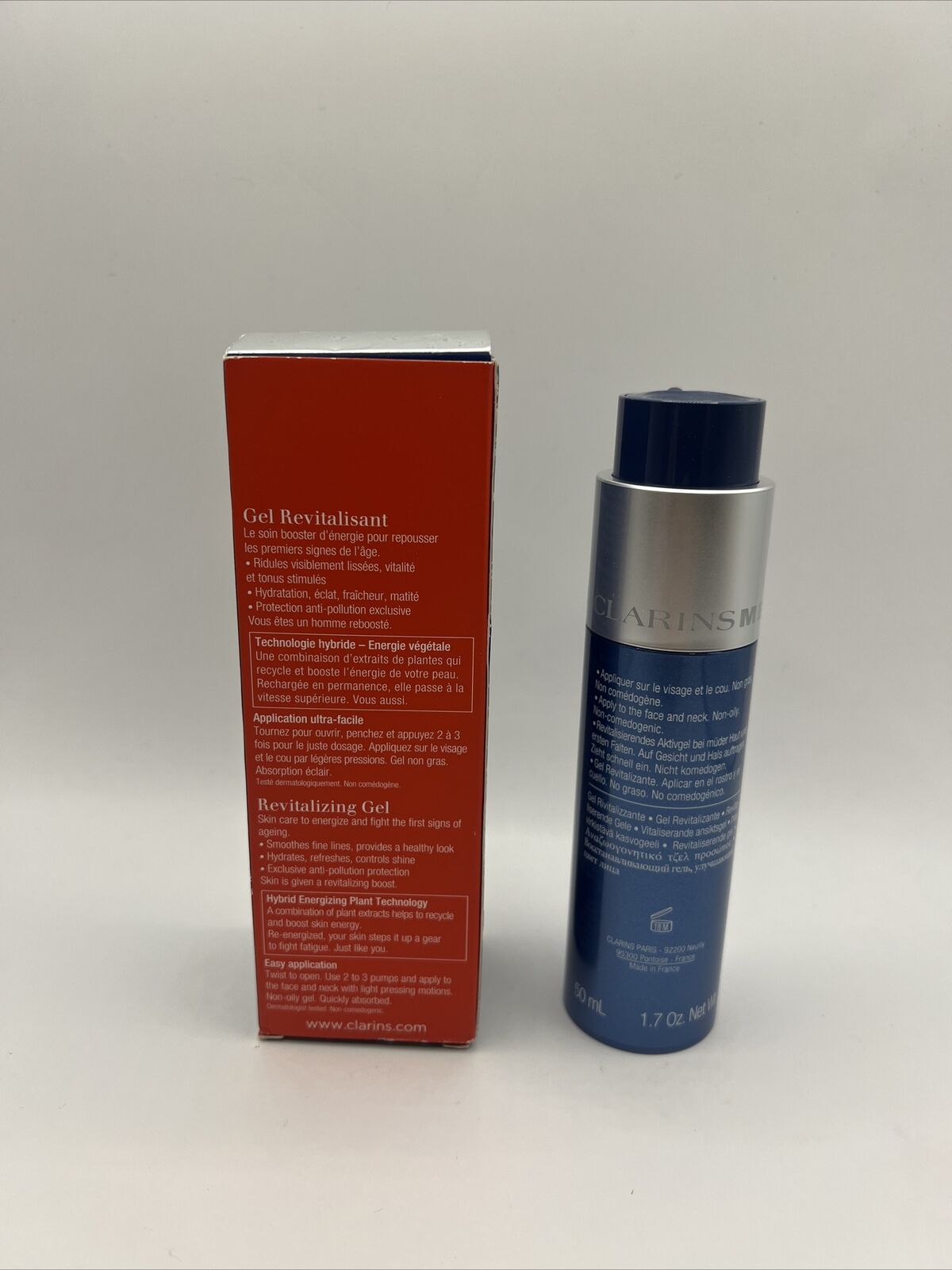 Clarins Men Revitalizing Gel 1.7oz- NEW IN BOX