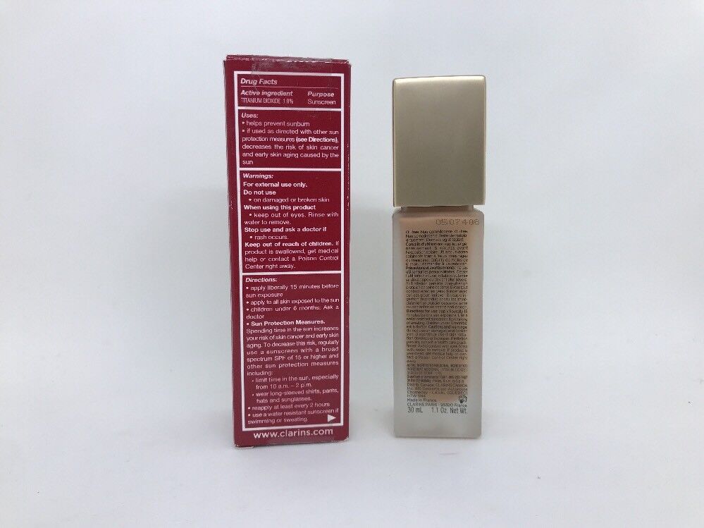 Clarins Everlasting Foundation SPF 15 113 Chestnut Full Size 1.1oz/30ml New