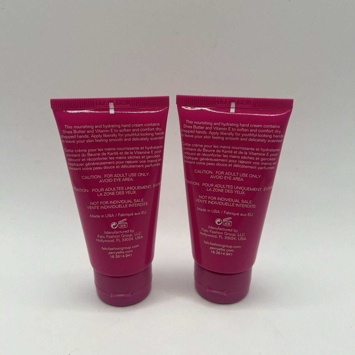 Lot/2 Perry Ellis 360 Pink Hand Cream 2 Oz X 2 