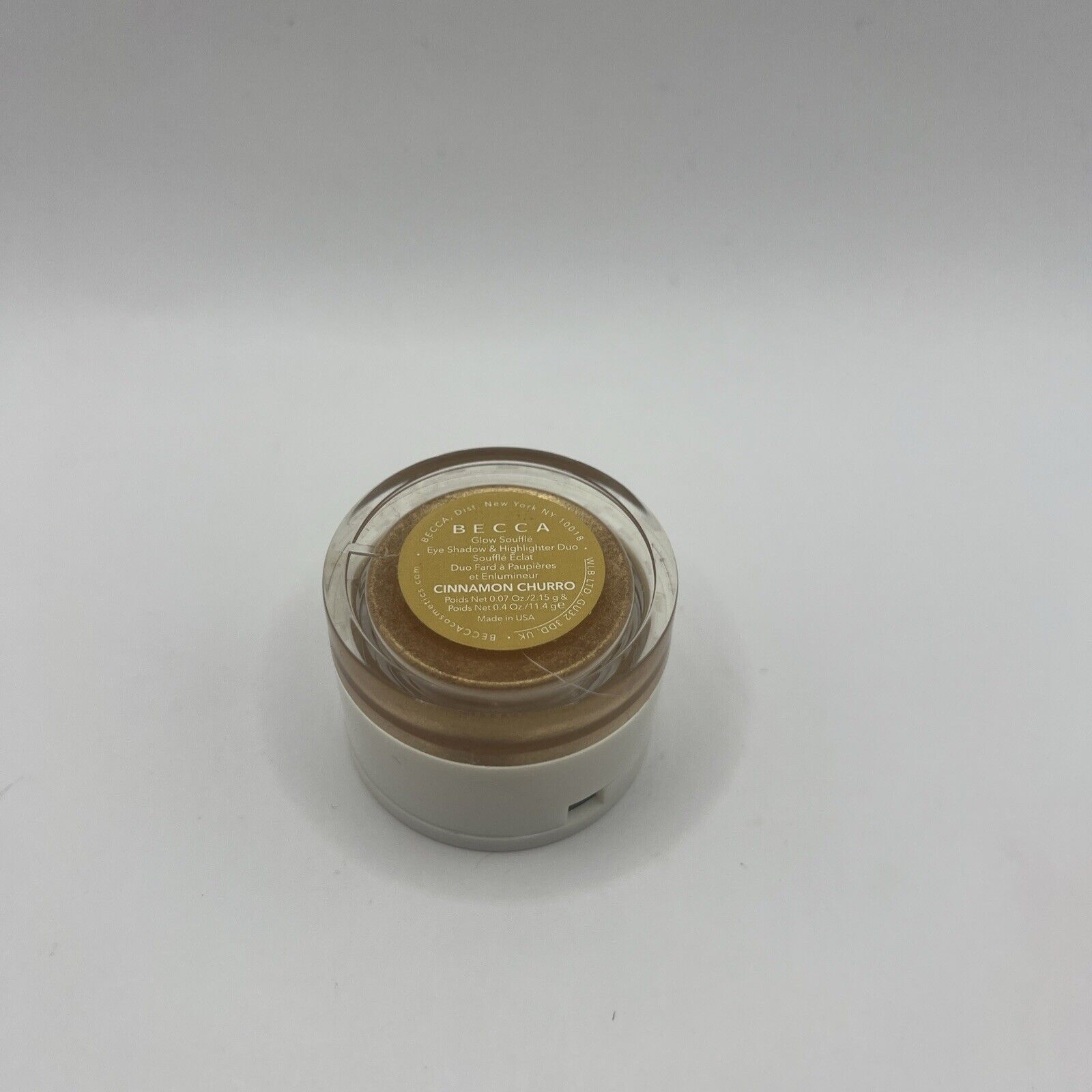 BECCA ~ GLOW SOUFFLE EYESHADOW & HIGHLIGHTER DUO ~ CINNAMON CHURRO ~ FULL SIZED