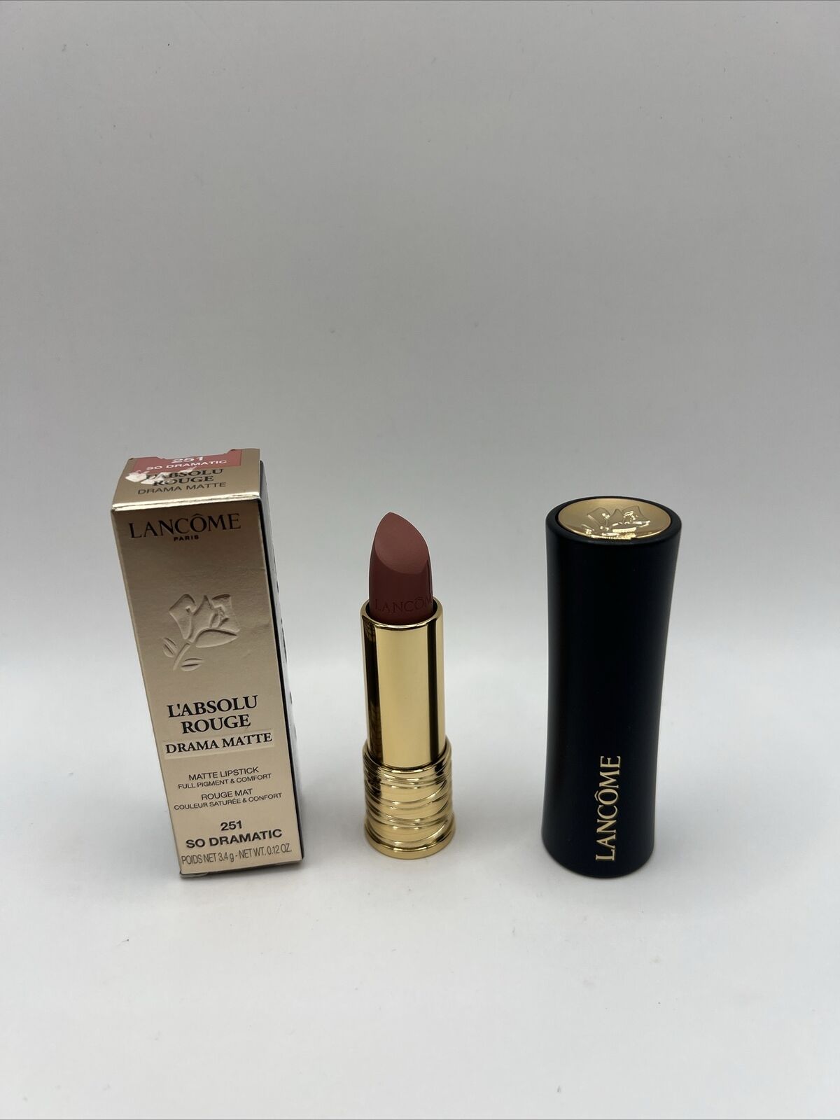 Lancome L'Absolu Rouge Drama Matte Lipstick #251 So Dramatic 0.12 Oz