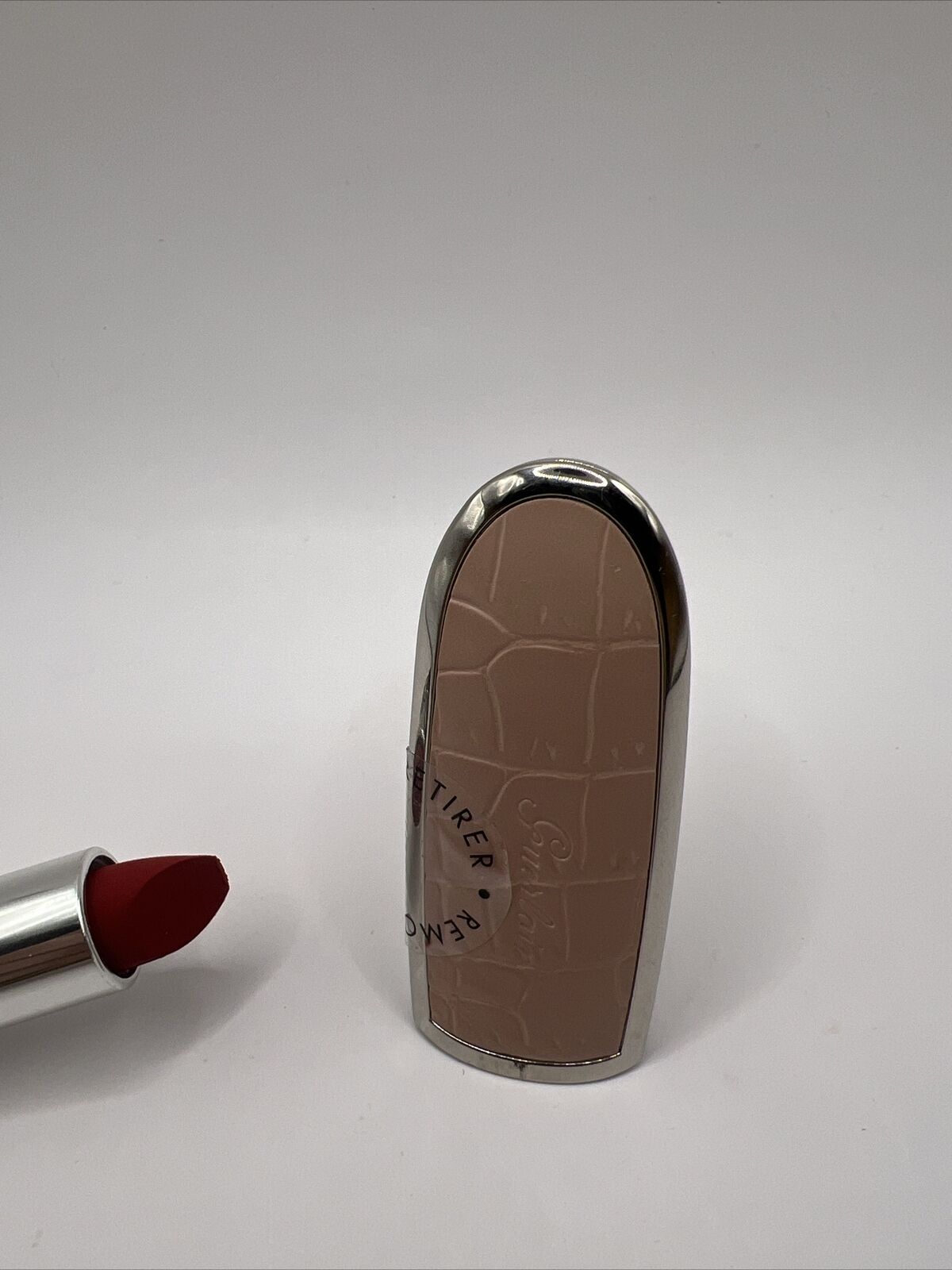 Guerlain Rouge G de Lipstick N°880 with Pink Crocodile Skin Mirror Case