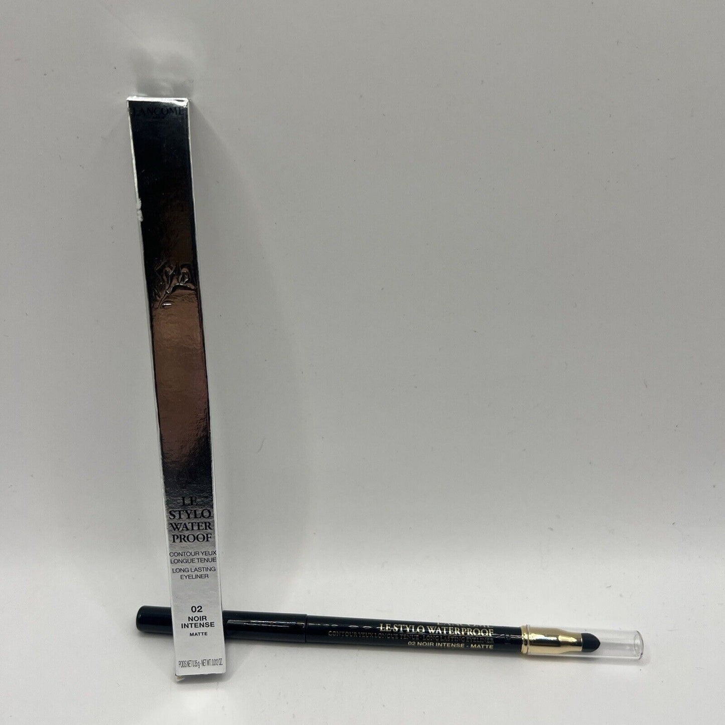 Lancome Le Stylo Waterproof Long Lasting Eyeliner #02 Noir Intense Matte 0.012