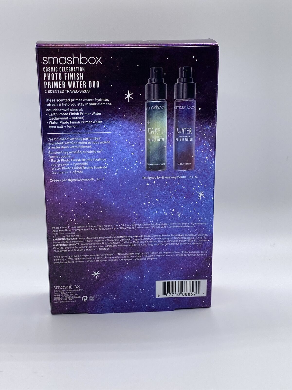 SMASHBOX-Photo Finish Primer Water Duo-2 Scented Travel Size- BRAND NEW WITH BOX