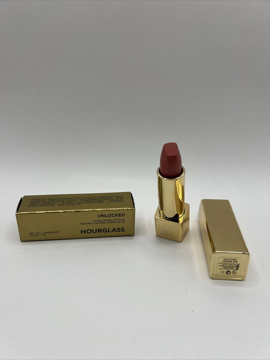 HOURGLASS Unlocked Satin Crème Lipstick - Lotus 314 - 0.14 oz Authentic