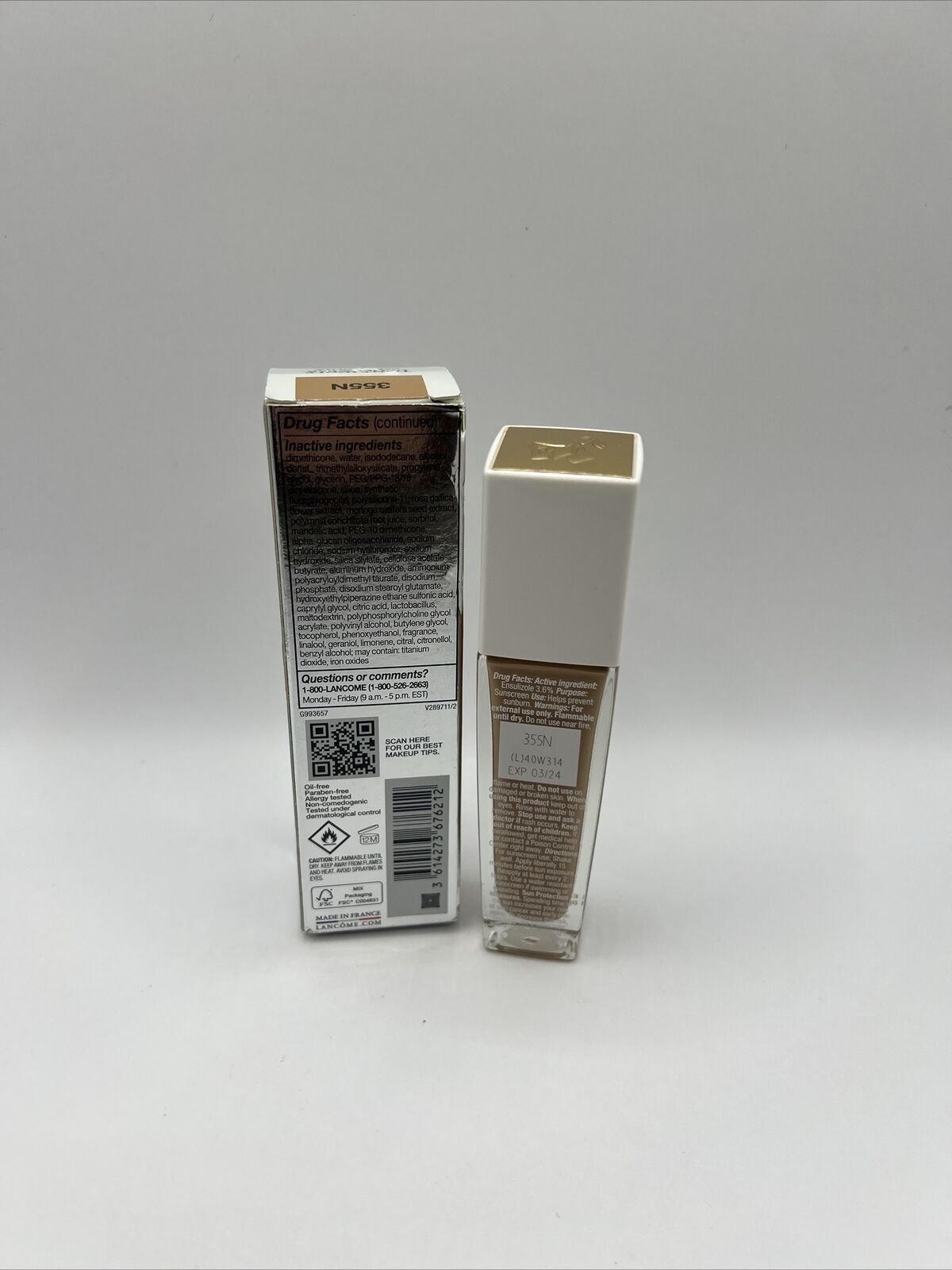 LANCOME ~ TEINT IDOLE ULTRA WEAR LONG WEAR FOUNDATION ~ # 355 (N) ~ BOXED