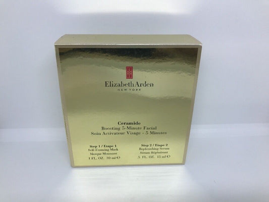 Elizabeth Arden Ceramide Boosting 5 Minute Facial 2 Items: Mask 1oz & Serum .5oz