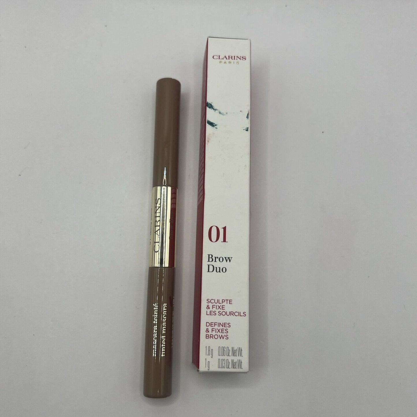 Clarins Brow Duo 01 Tawny Blond New In Box