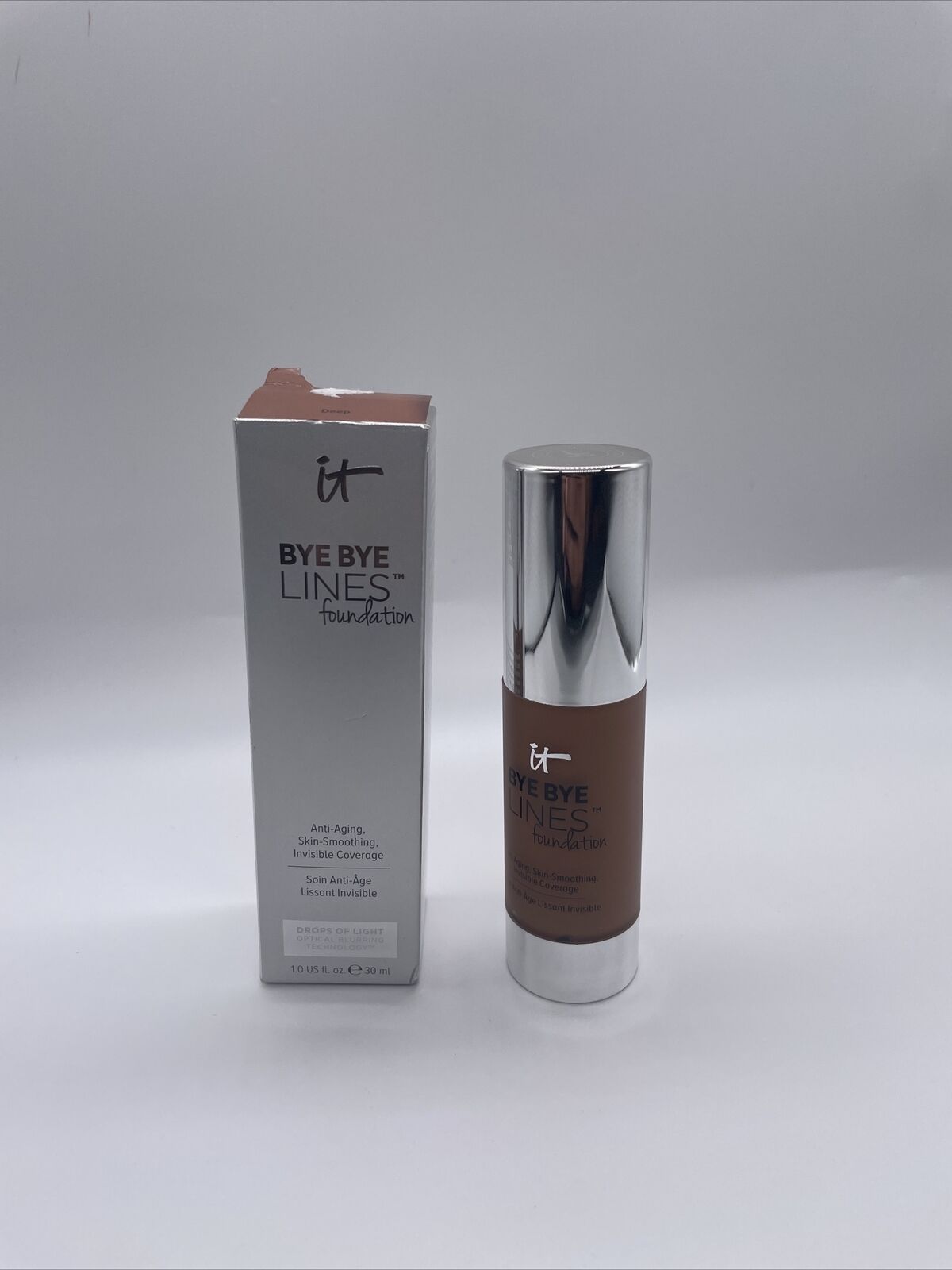  IT cosmetics Bye Bye Lines   Foundation ANTI AGING SKIN SMOOTHING -1oz#DEEP-NIB