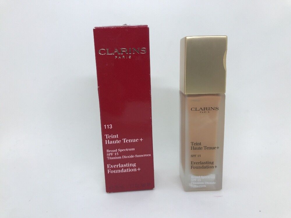 Clarins Everlasting Foundation SPF 15 113 Chestnut Full Size 1.1oz/30ml New