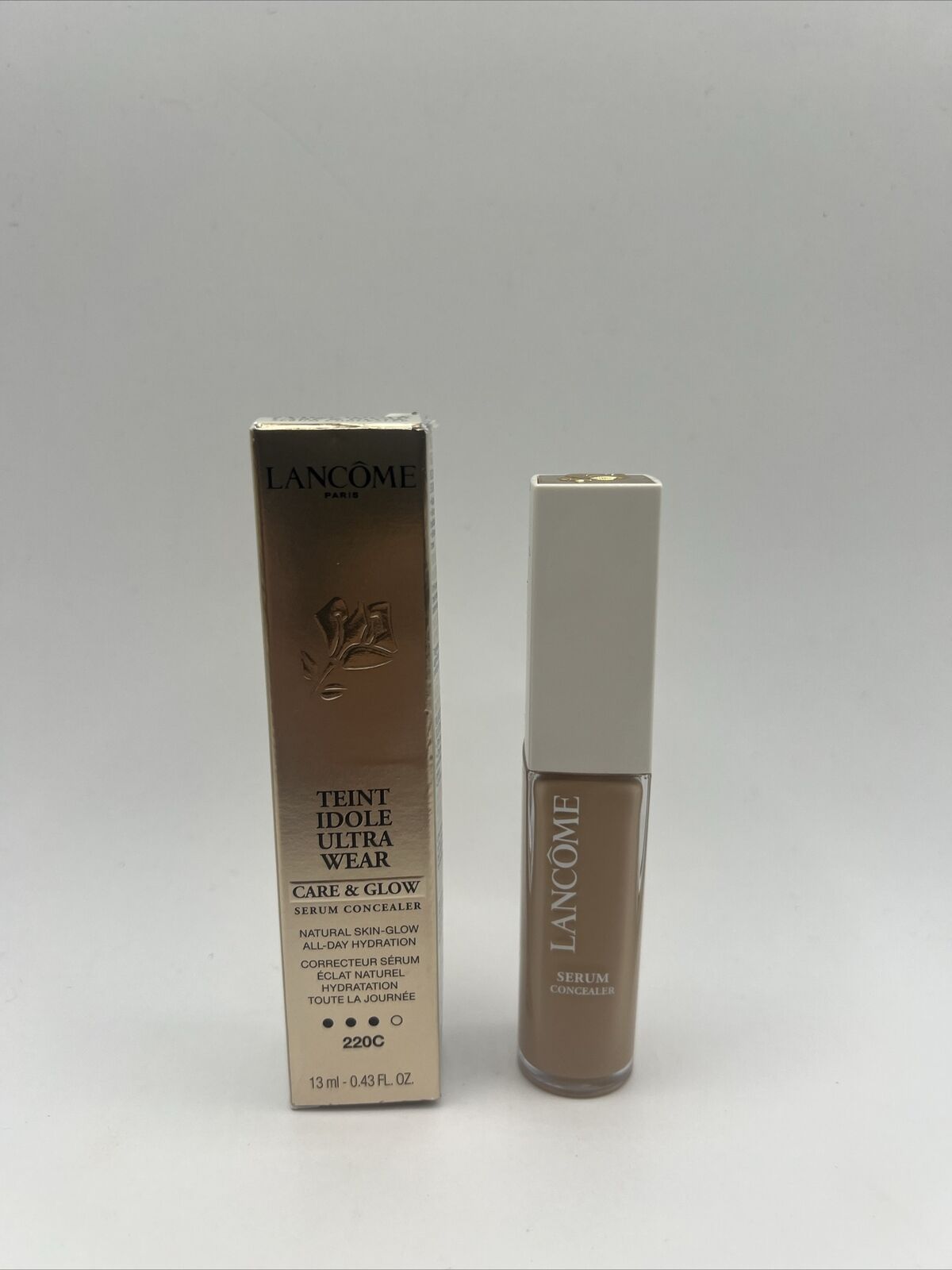 Lancome~Teint Idole Ultra Wear Care & Glow Serum Concealer~#220C~0.43oz~NIB