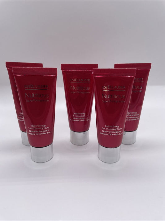 5xEstee Lauder Nutritious Super-Pomegranate Radiant Energy 2 in 1 Cleansing Foam