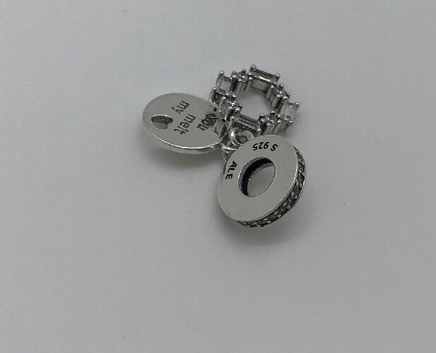 Authentic Pandora Ice Carving, Clear CZ Dangle Charm Bead 797553CZ