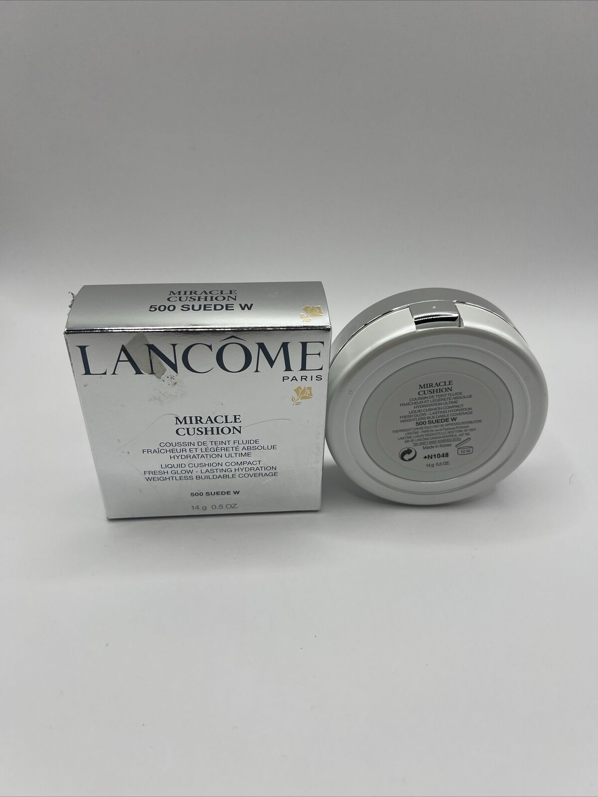 LANCOME ~ MIRACLE CUSHION LIQUID CUSHION COMPACT ~ # 500 SUEDE W