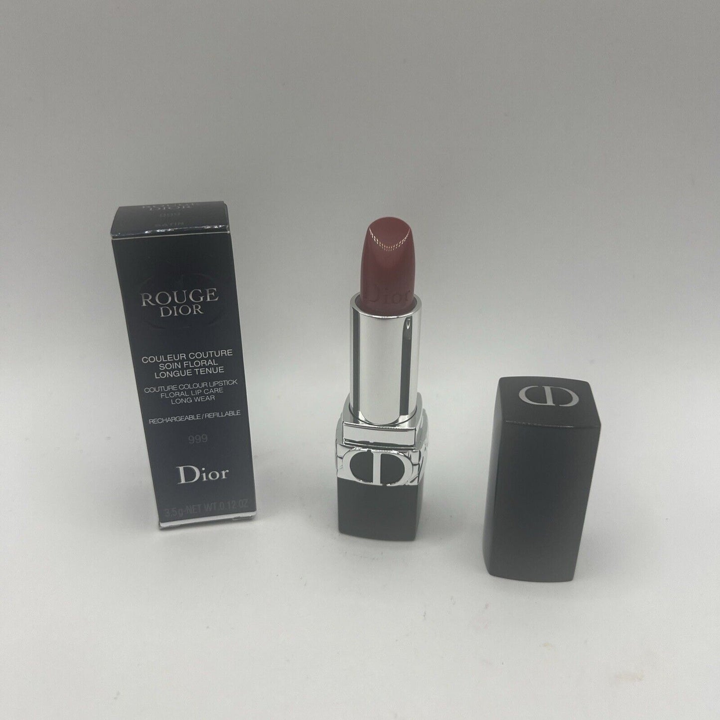 Dior Rouge Dior Refillable Longwear Lipstick #999 Satin 0.12 Oz