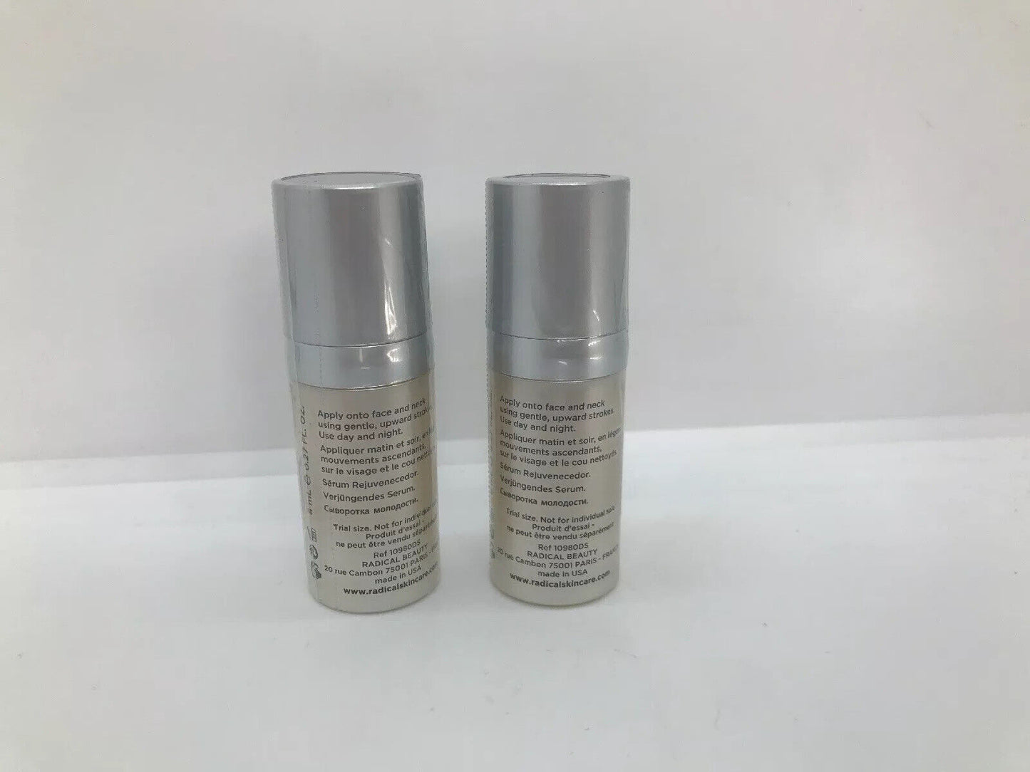 RADICAL SKINCARE Youth Infusion Serum, Travel Size 8 mL/ .27 oz. NEW Lot Of 2