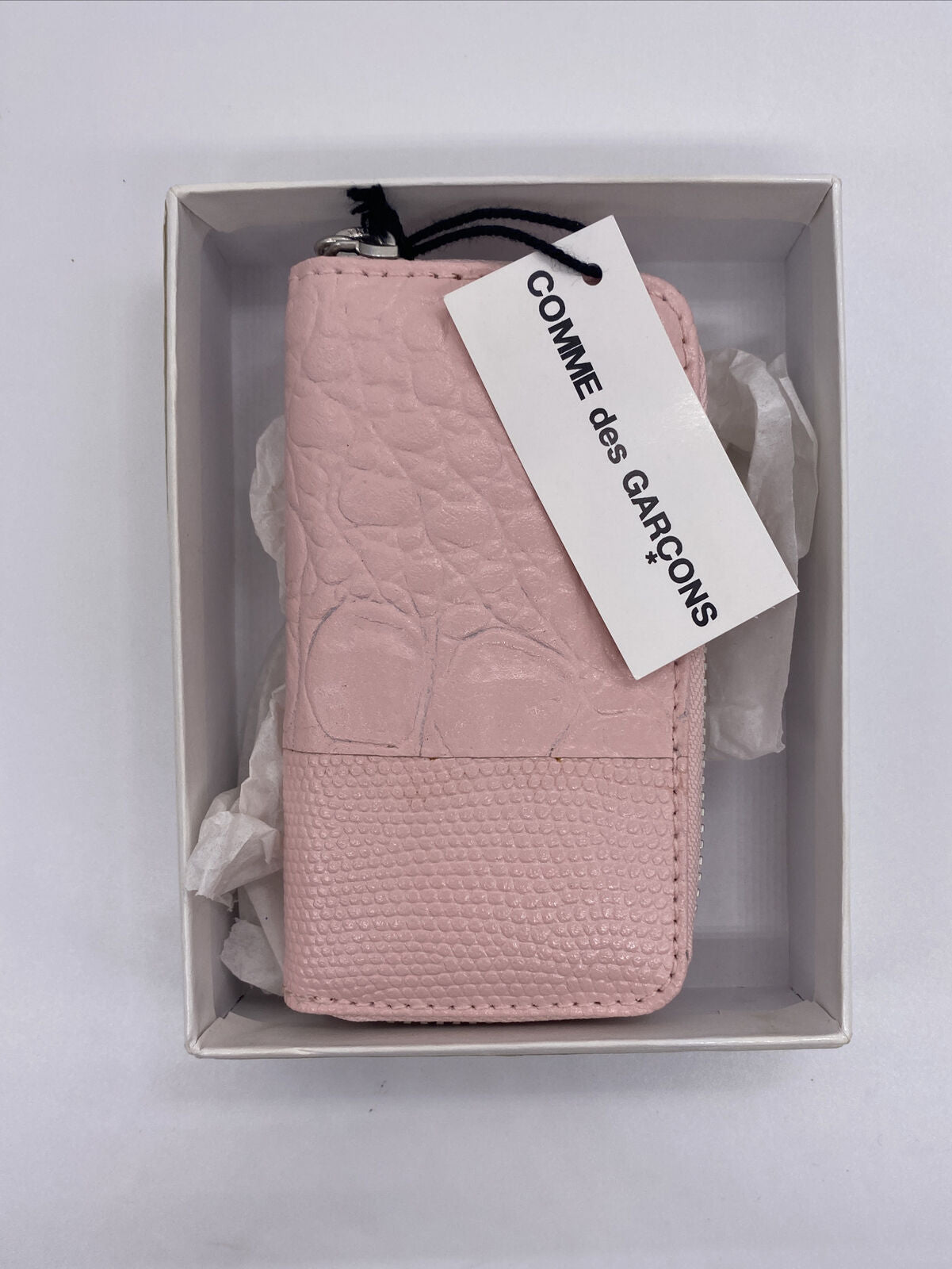 COMME DES GARÇONS Pink Animal Print Patchwork Mini Wallet Coin Purse