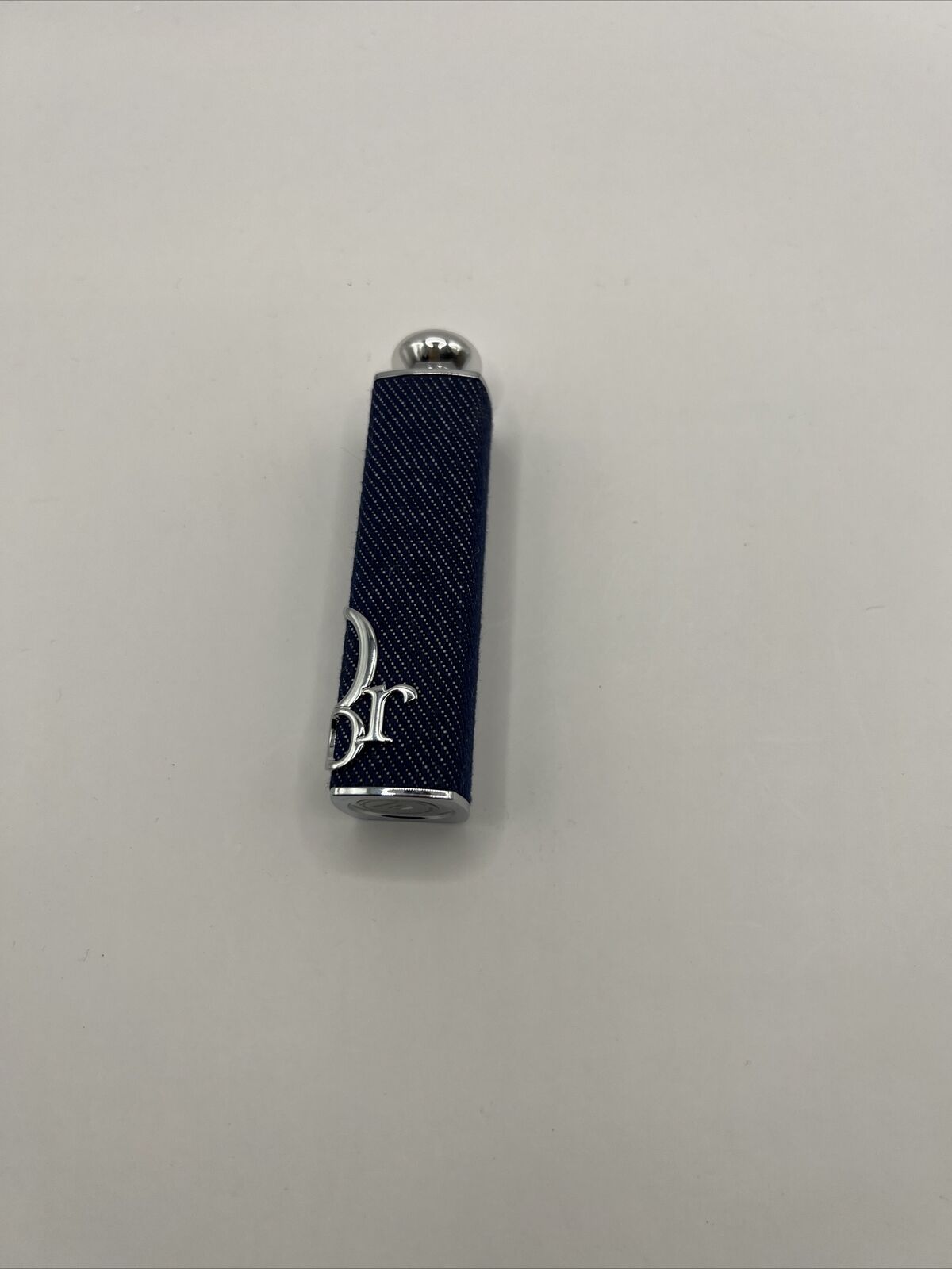 Christian Dior Addict Refillable Lipstick Case Blue Indigo Denim W/ Lipstick