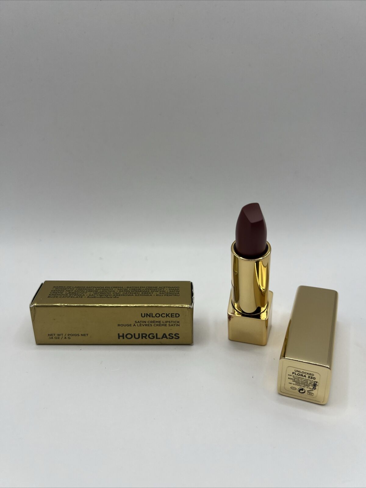 Hourglass- Unlocked Satin Creme Lipstick - #330 Flora - 0.14 OZ - NIB