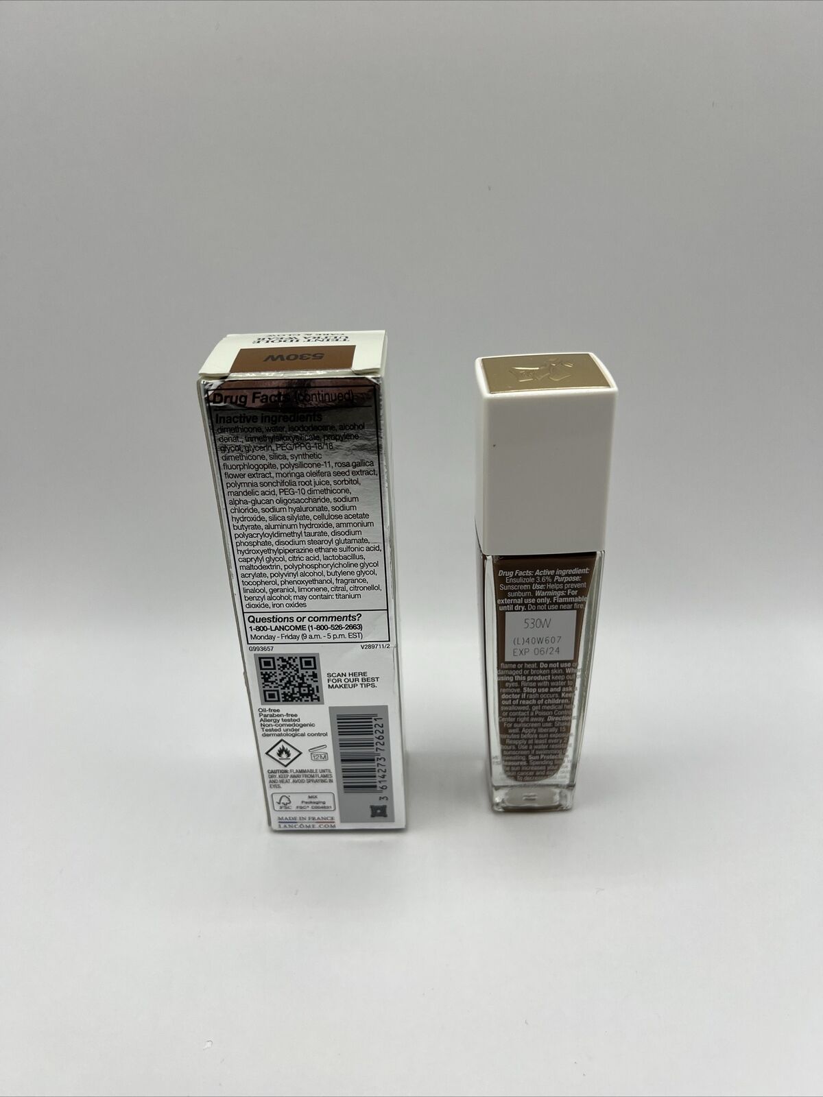 LANCOME ~ TEINT IDOLE ULTRA WEAR LONG WEAR FOUNDATION ~ # 530 (W) ~ BOXED