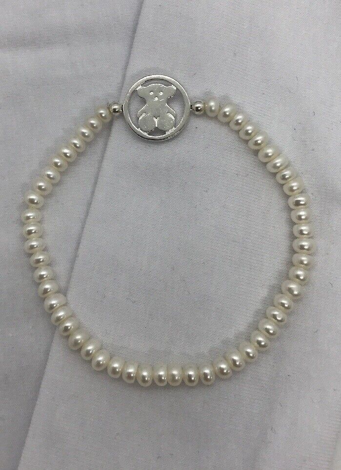 Tous Camille Bracelet In Silver With Pearls 712161510 Authentic