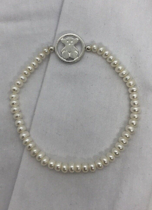 Tous Camille Bracelet In Silver With Pearls 712161510 Authentic