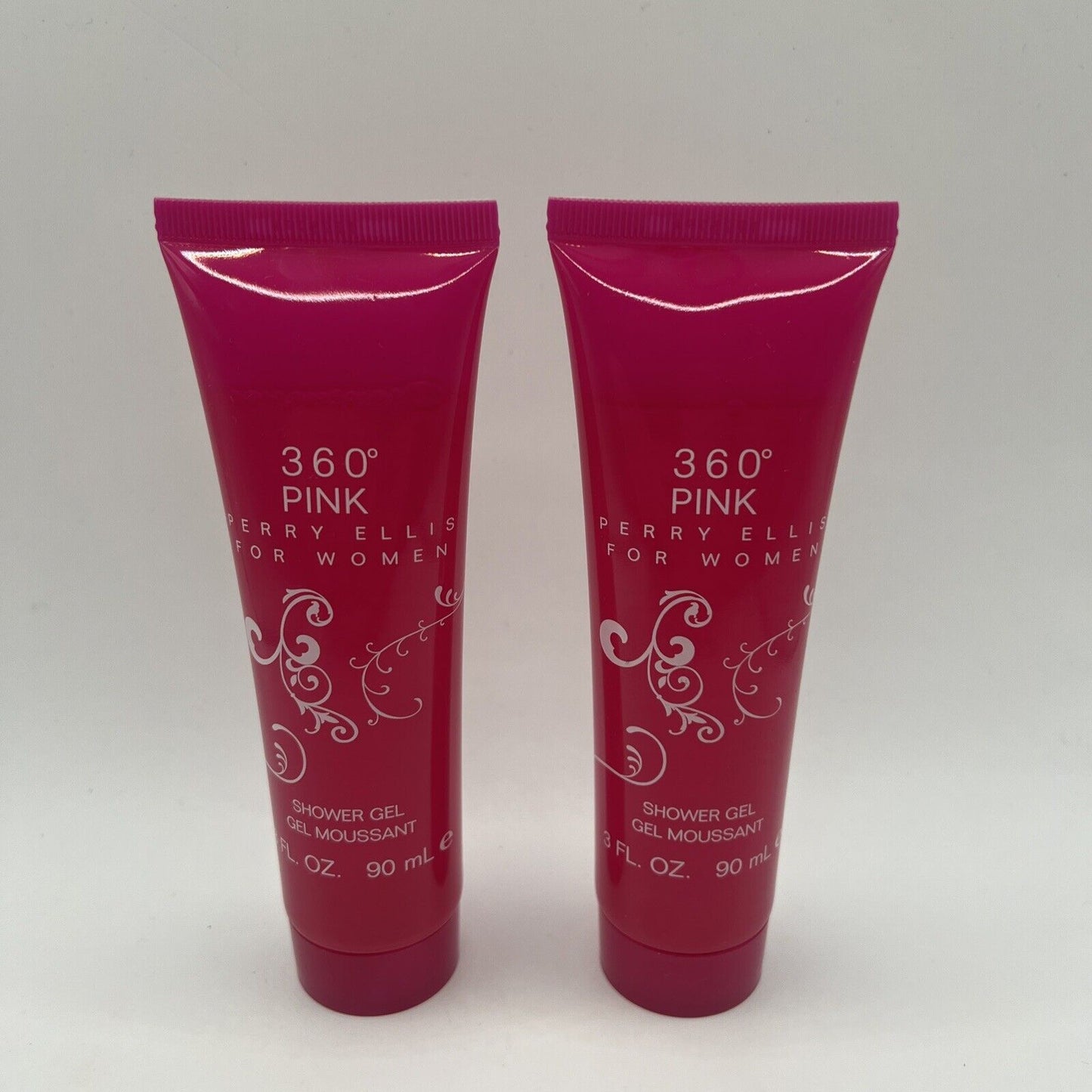 Perry Ellis 360 Pink - set of 2 shower gels for women, 3 oz each