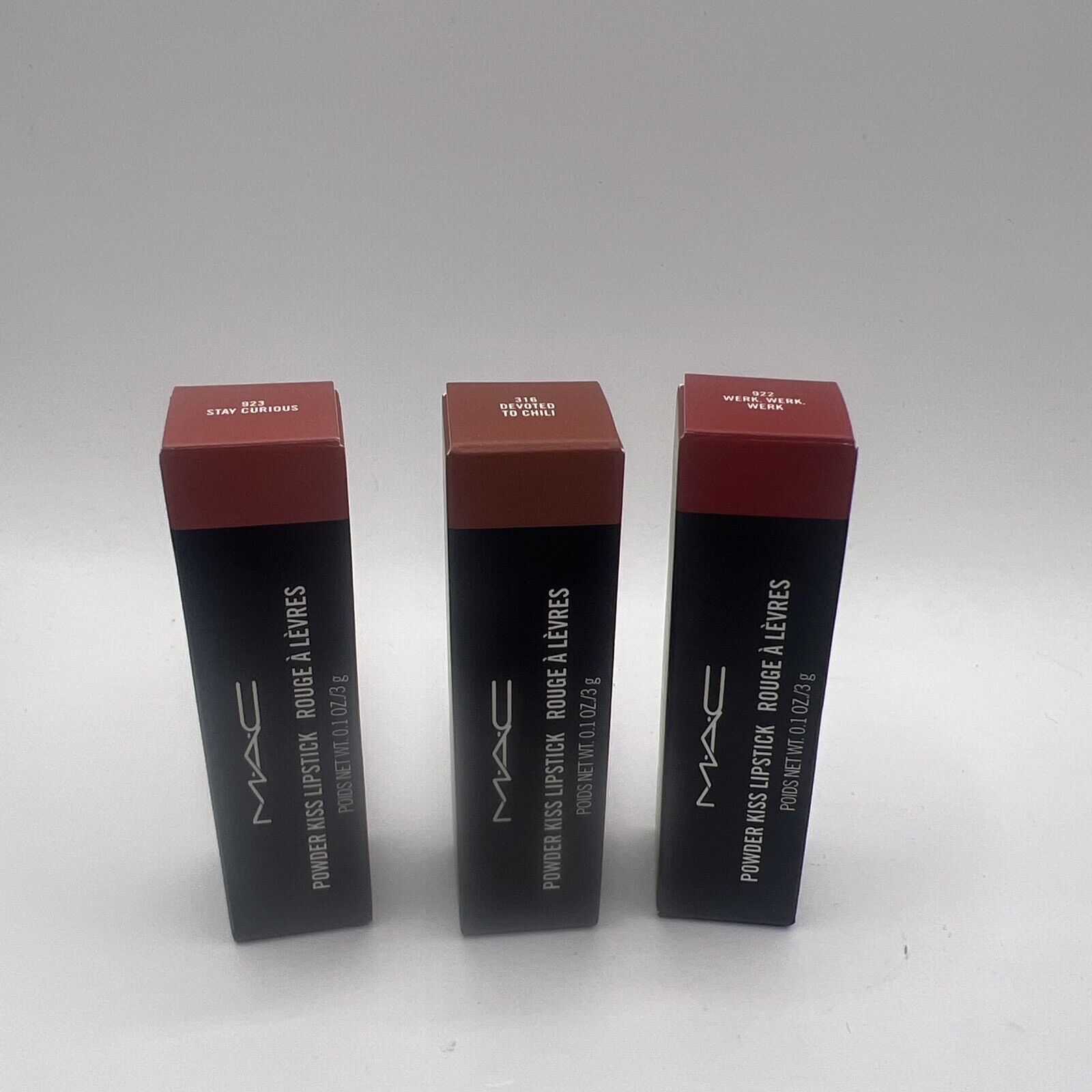 MAC Travel Exclusive Powder Kiss Me Goodbye Lipstick Trio - NEW