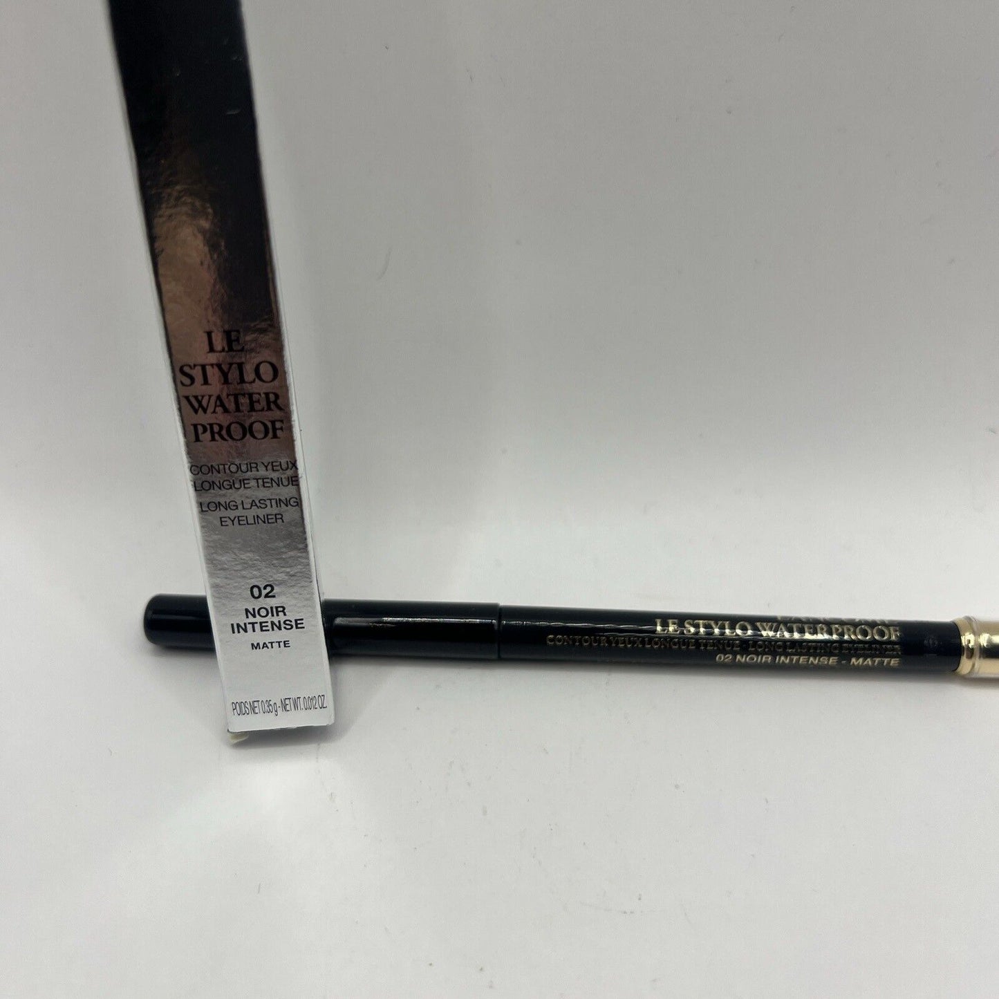 Lancome Le Stylo Waterproof Long Lasting Eyeliner #02 Noir Intense Matte 0.012